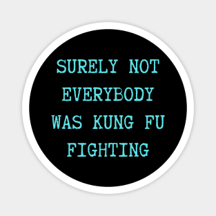 surely-not-everybody-was-kung-fu-fighting Magnet